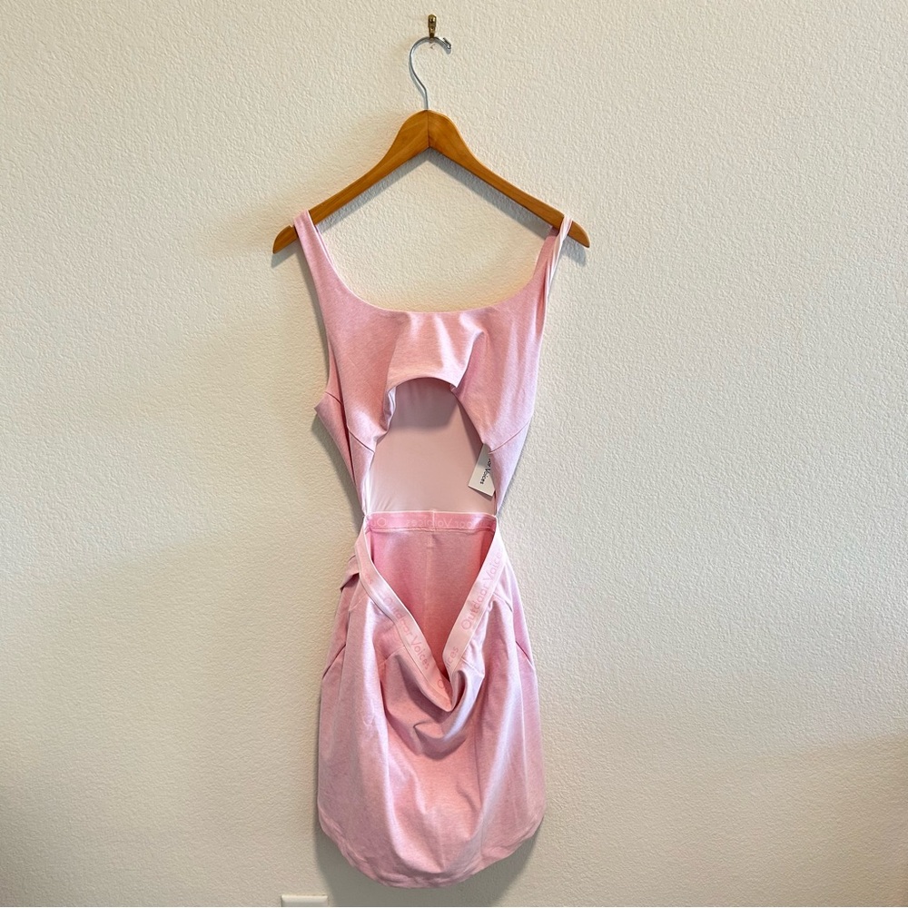NWT Outdoor Voices Light Pink Court Dress Tennis Skirt Set Pickleball